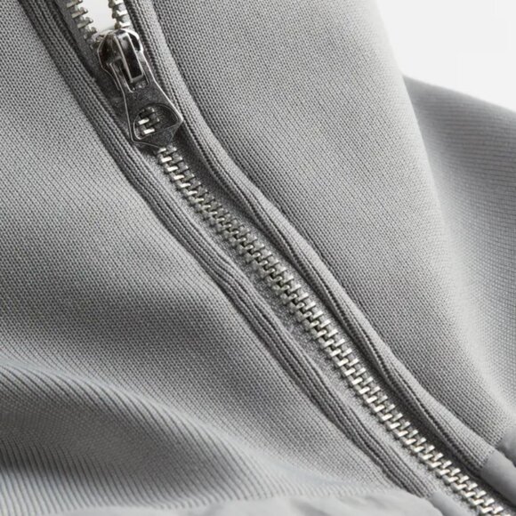 BNWT H&M Crop Puffer Jacket Cropped Coat SZ XXS Grey - Picture 7 of 8